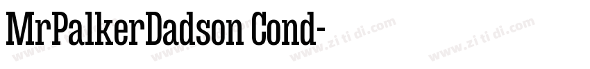 MrPalkerDadson Cond字体转换